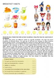 English Worksheet: Breakfast Habits