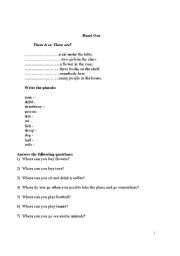 English worksheet: Hand Out