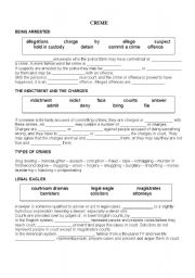 English Worksheet: Crime and punishment vocabulary