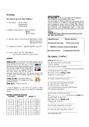 English Worksheet: Song