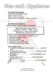 English Worksheet: the incredibles