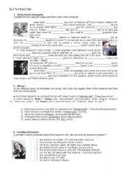 English Worksheet: lets practise - past simple