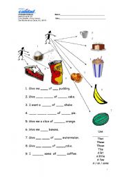 Demonstratives and countable and uncountable pronouns