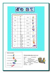 English Worksheet: To be