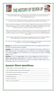 English Worksheet: The history of  7 up