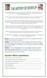 English Worksheet: The history of  7 up