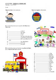 English Worksheet: There is - There are