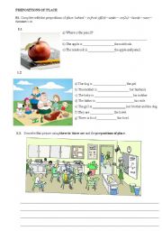 prepositions of place