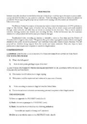English Worksheet: web pirates