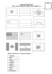 English worksheet: SOUTH AMERICA COUNTRIES