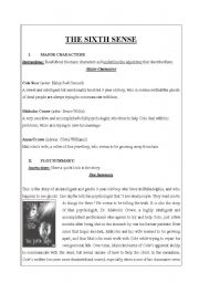 English Worksheet: READING - The Sixth Sense