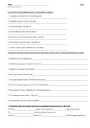 English Worksheet: WRITTEN TEST 3 pages passive reported speech and conditionals