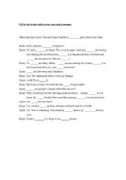 English Worksheet: pronouns