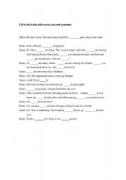 English worksheet: pronouns