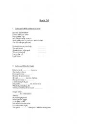 English worksheet: Rock DJ