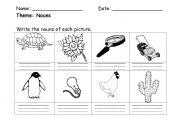 English worksheet: Nouns