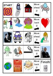 English worksheet: Random Pictures Board Game