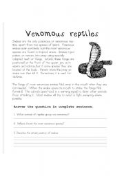 Venomous reptiles