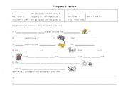 English worksheet: going to, will and have to. Sunshine Level 2, Program 3 Review 