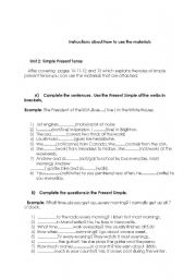 English Worksheet: Present Simple, Demonstratives, Present Continuous , Prepositions