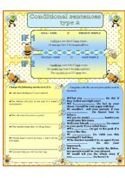English Worksheet: IF first and second type
