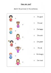English Worksheet: How are you? worksheet