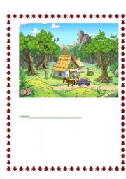 English worksheet: A tiny cottage