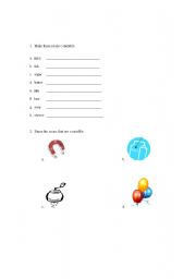 English worksheet: Countable and Uncountable Nouns