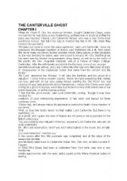 English Worksheet: The Canterville ghost full story