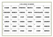 English worksheet: Redaing game: ch-words