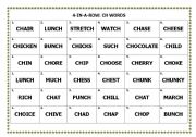 English Worksheet: Redaing game: ch-words