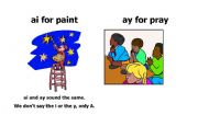 English Worksheet: Worksheet: ai and ay-words