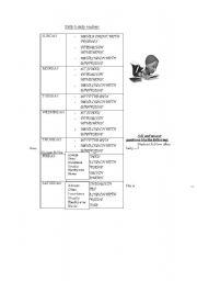 English worksheet: exercise on frequency adverbs