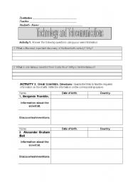 English worksheet: technology websearch