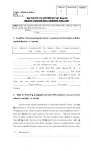 English Worksheet: TEST ON SUPERHEROES 
