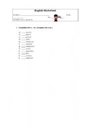 English Worksheet: three pages worksheet for 5th grade