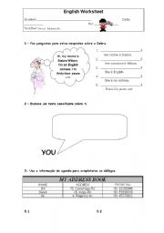 English Worksheet: worksheet