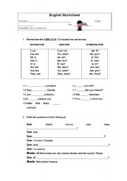 English Worksheet: worksheet (2 pages)