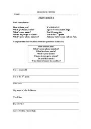 English worksheet: Personal Information