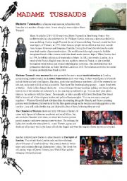 English Worksheet: Madame Tussauds Museum