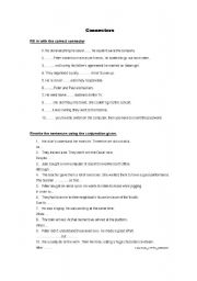 English Worksheet: Connectors