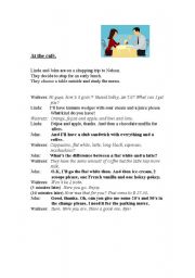 English Worksheet: At the cafe