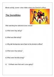 English Worksheet: MOVIE ACTIVITY