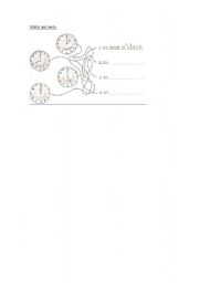 English worksheet: time