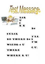 English Worksheet: Text Messages