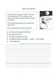 English worksheet: Walk on the Moon