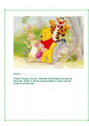 English worksheet: Pooh Bear