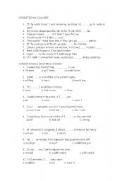 English worksheet: MIXED CONDITIONALS TYPES