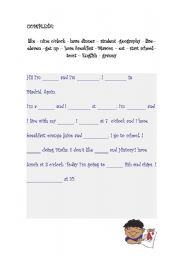 English worksheet: Daily routines