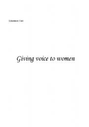 English Worksheet: giving voice to women